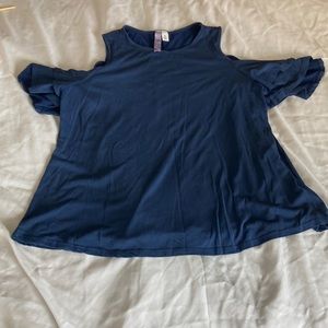 Ayla (Francesca's) Blue Blouse. Size medium